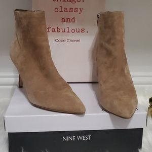 9West Suede Ankle Boots